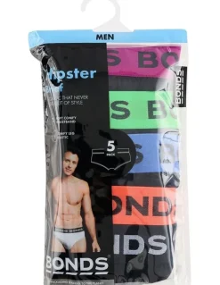 Bonds Hipster Brief Pack of 5 in Black
