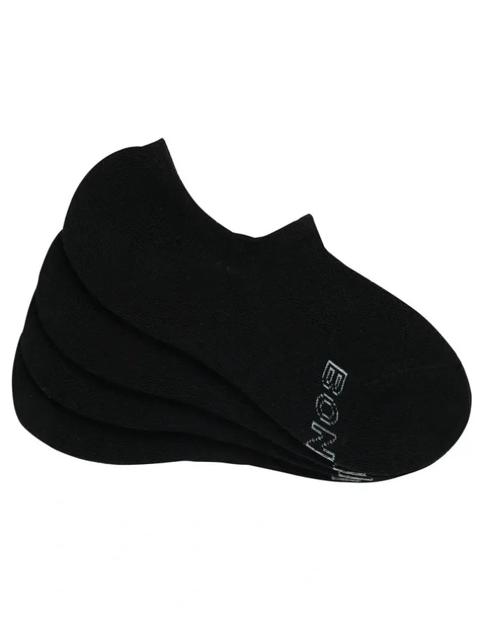Bonds Mens Logo Light Sneaker Socks 4 Pack in Black