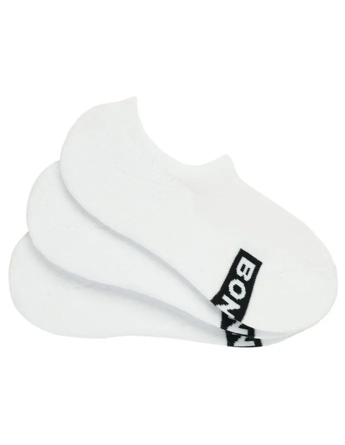 Bonds Mens Logo Sneaker Socks 3 Pack in White