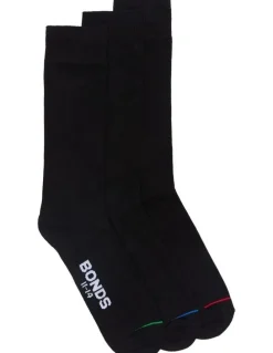Bonds Mens Oxford Business Socks 3 Pack in Black