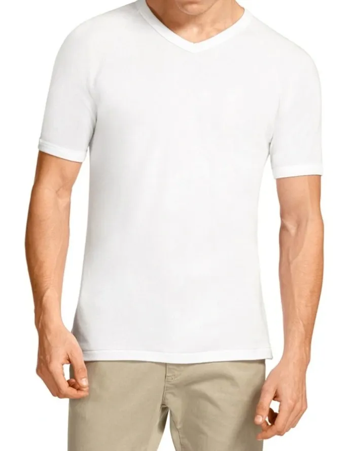 Bonds Raglan Short Sleeve V-Neck T-Shirt in White