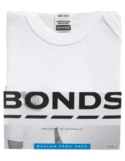 Bonds Raglan Short Sleeve T-Shirt in White