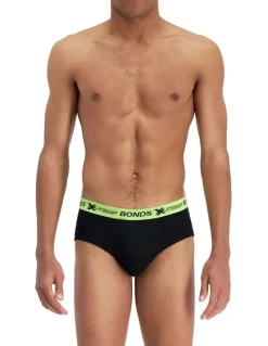 Bonds X-Temp Brief 4 Pack in Black