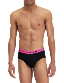 Bonds X-Temp Brief 4 Pack in Black