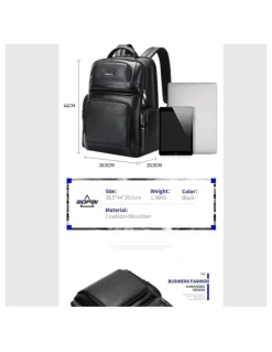 Bopai Anti-Theft Waterproof Laptop Backpack Travel Business Work Bag Black