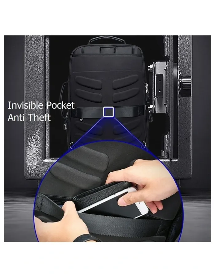 Bopai Bopai Anti-Theft Waterproof Laptop Backpack Travel Business Work Bag Black