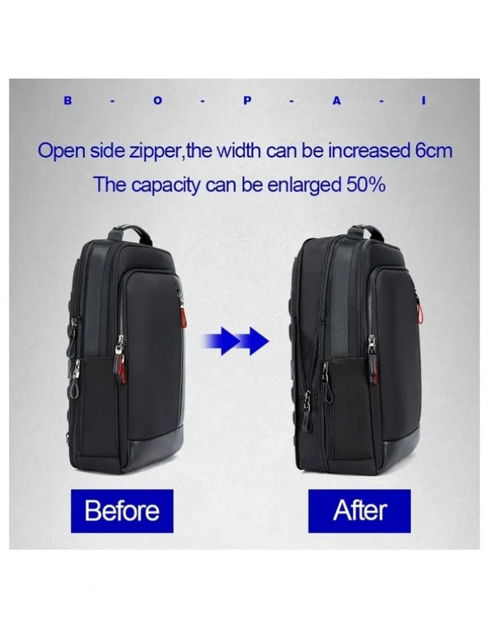 Bopai Bopai Anti-Theft Waterproof Laptop Backpack Travel Business Work Bag Black