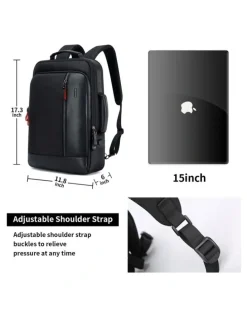 Bopai Bopai Anti-Theft Waterproof Laptop Backpack Travel Business Work Bag Black