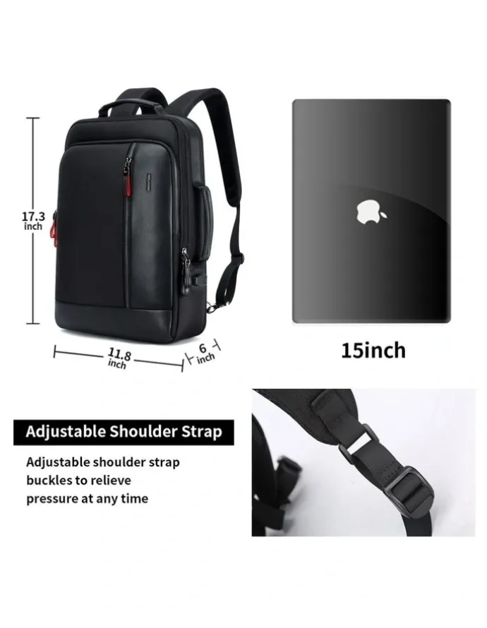 Bopai Bopai Anti-Theft Waterproof Laptop Backpack Travel Business Work Bag Black
