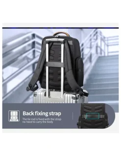 Bopai Bopai Anti-Theft Waterproof Laptop Backpack Travel Business Work Bag Black