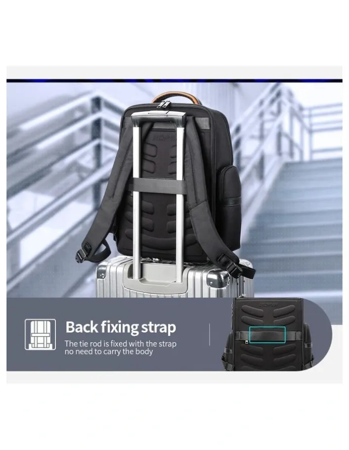 Bopai Bopai Anti-Theft Waterproof Laptop Backpack Travel Business Work Bag Black
