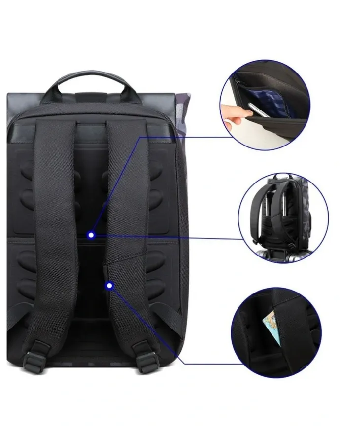 Bopai Bopai Anti-Theft Waterproof 15.6 Laptop Backpack Travel Business Work Bag Black