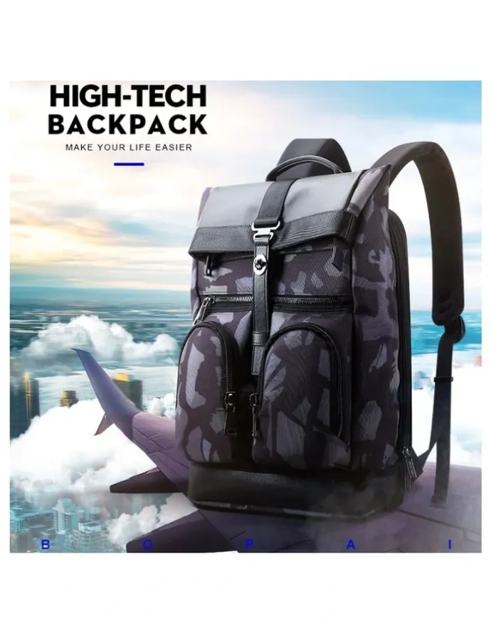 Bopai Bopai Anti-Theft Waterproof 15.6 Laptop Backpack Travel Business Work Bag Black
