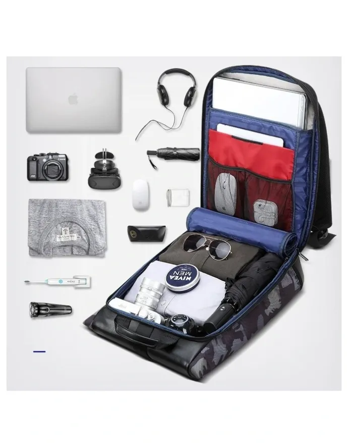 Bopai Bopai Anti-Theft Waterproof 15.6 Laptop Backpack Travel Business Work Bag Black