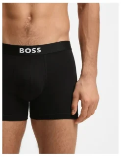 Boss 3 Pack Boss One Boxer Briefs in Black
