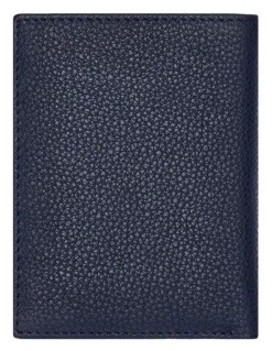 Boss Card Holder Trifold in Classic Grained Navy
