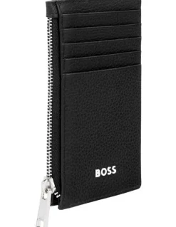 Boss Card Holder Zip Classic Grained in Black