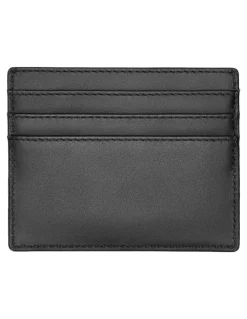 Boss Classic Smooth Leather Card Holder in Black