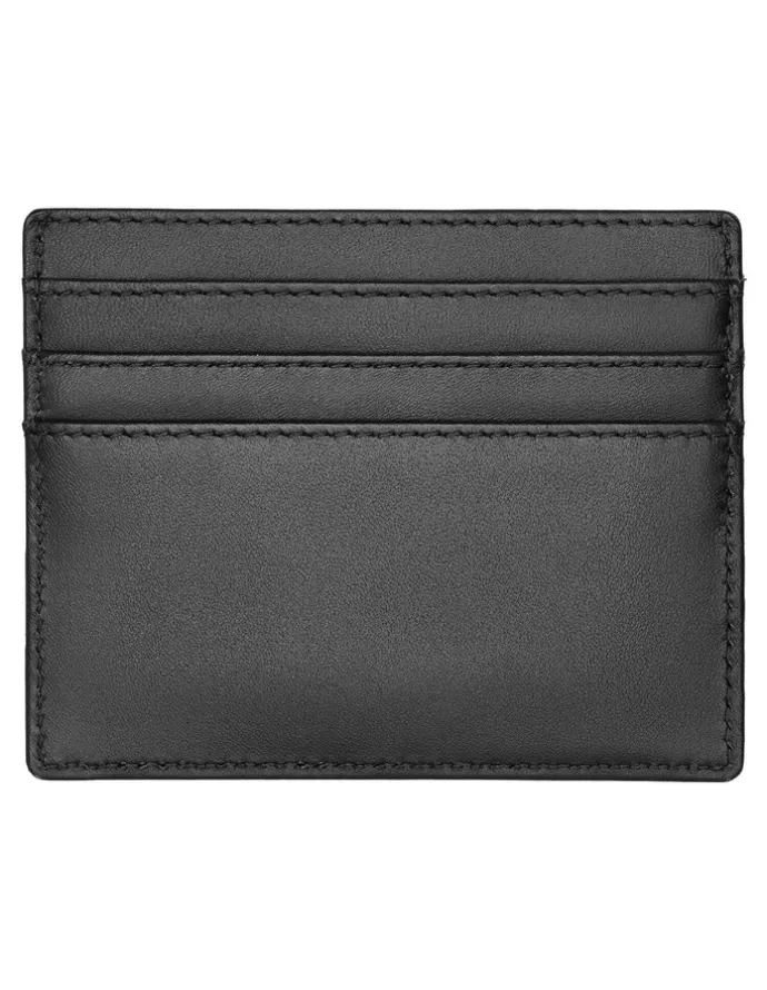 Boss Classic Smooth Leather Card Holder in Black
