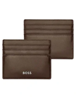Boss Leather Card Holder in Classic Smooth Brown
