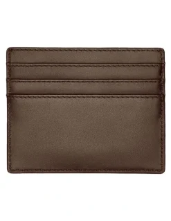 Boss Leather Card Holder in Classic Smooth Brown