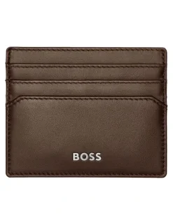 Boss Leather Card Holder in Classic Smooth Brown