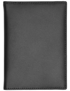 Boss Leather Card Holder Trifold in Smooth Black