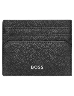 Boss Leather Card Holder in Classic Grained Black