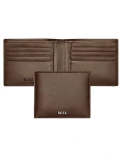 Boss Leather Wallet Classic Smooth Brown