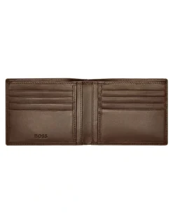 Boss Leather Wallet Classic Smooth Brown