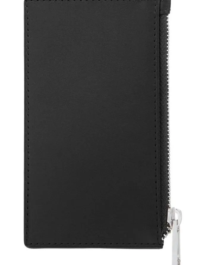 Boss Leather Zip Card Holder in Classic Smooth Black