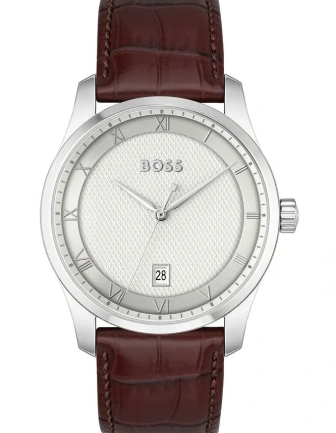 BOSS Principle Calfskin Watch in Brown