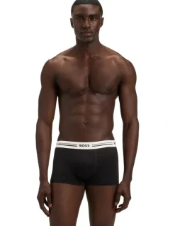 Boss Revive Cotton Stretch Trunks 3 Pack in Black