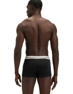 Boss Revive Cotton Stretch Trunks 3 Pack in Black