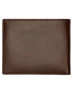 Boss Trifold Leather Wallet in Classic Smooth Brown