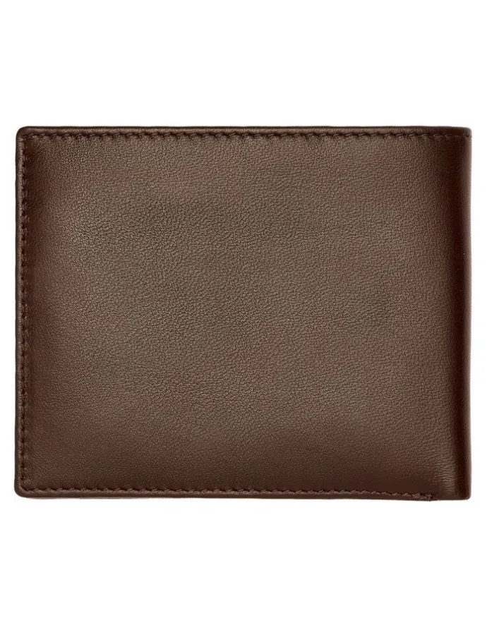 Boss Trifold Leather Wallet in Classic Smooth Brown