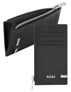 Boss Zip Iconic Card Holder in Black