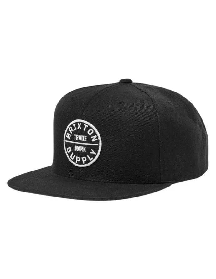 Brixton Oath III Snapback Hat in Black