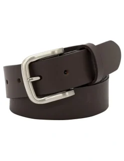 Buckle Australian Made Slate Full Grain Buffalo 38mm Leather Belt in Brown