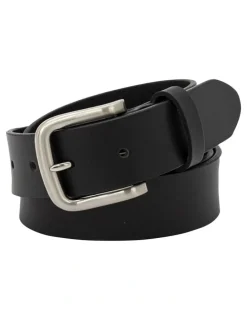 Buckle Australian Made Slate Full Grain Buffalo 35mm Leather Belt in Black
