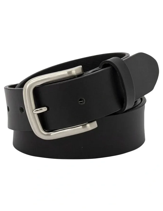 Buckle Australian Made Slate Full Grain Buffalo 35mm Leather Belt in Black