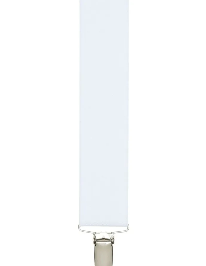 Buckle Plain Braces 35mm in White