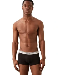 Calvin Klein Balance Cotton Stretch Low Rise Trunks 3 Pack in Multi