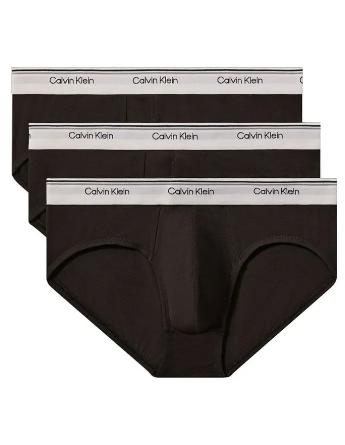 Calvin Klein Balance Cotton Stretch Briefs 3 Pack in Black