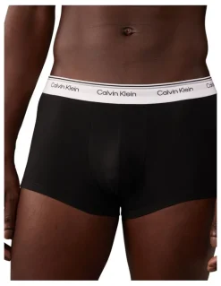 Calvin Klein Balance Cotton Stretch Low Rise Trunks 3 Pack in Multi