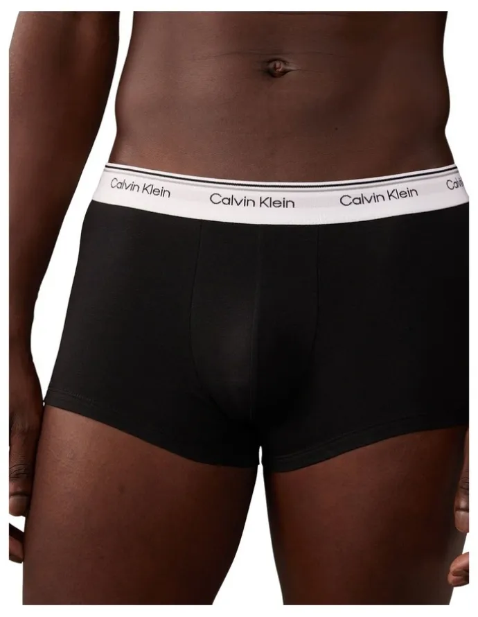 Calvin Klein Balance Cotton Stretch Low Rise Trunks 3 Pack in Multi