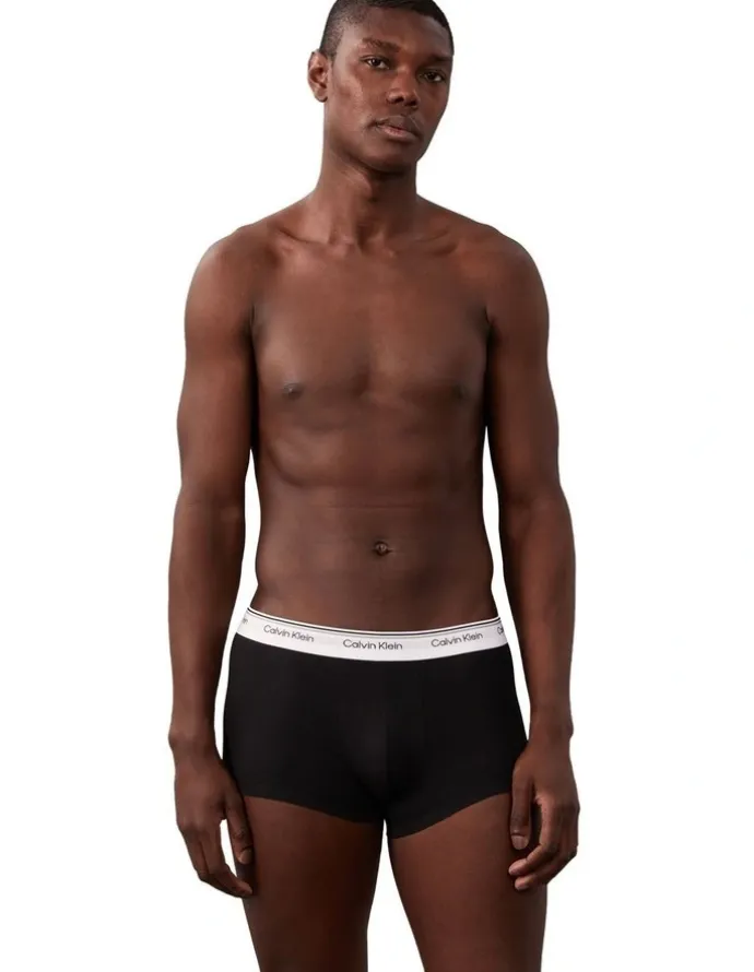 Calvin Klein Balance Cotton Stretch Low Rise Trunks 3 Pack in Multi