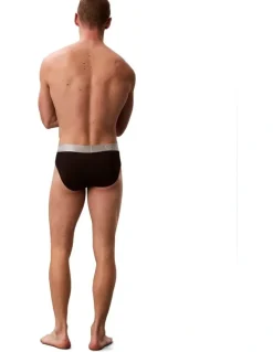 Calvin Klein Brushed Micro Hip Briefs 3 Pack in Black