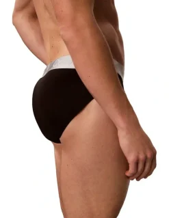 Calvin Klein Brushed Micro Hip Briefs 3 Pack in Black