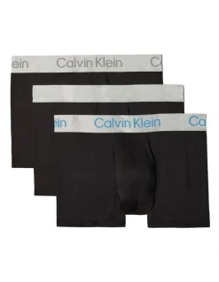 Calvin Klein Brushed Micro Trunks 3 Pack in Multi
